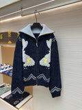 LV Pharrell &  Nigo Collection Zipper Knit Jacket