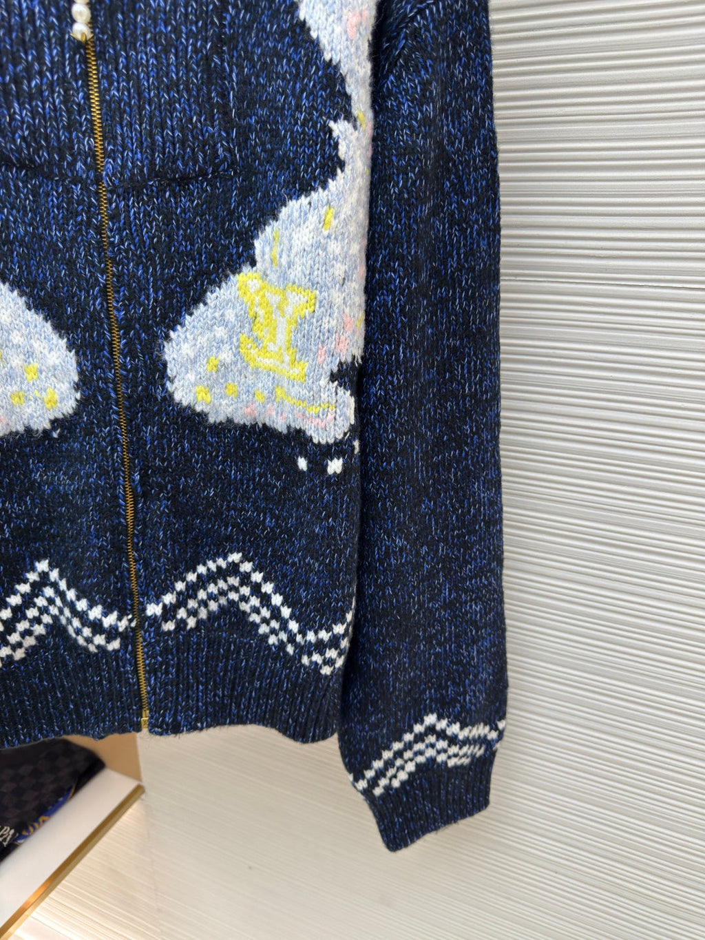 LV Pharrell &  Nigo Collection Zipper Knit Jacket