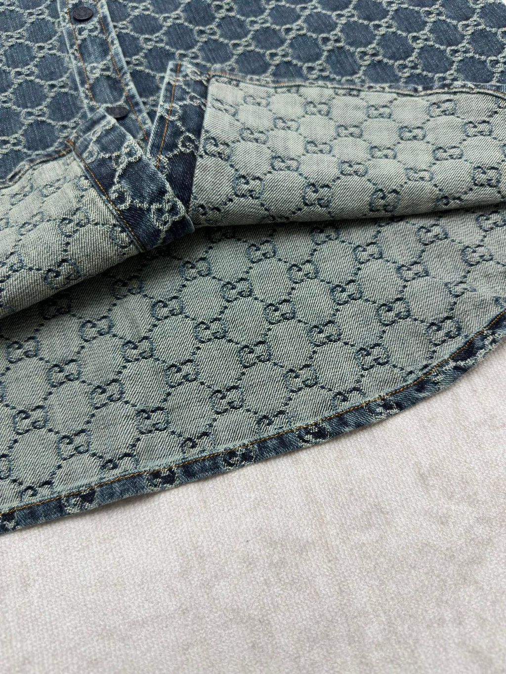 Gucci Denim Jacquard Shirt