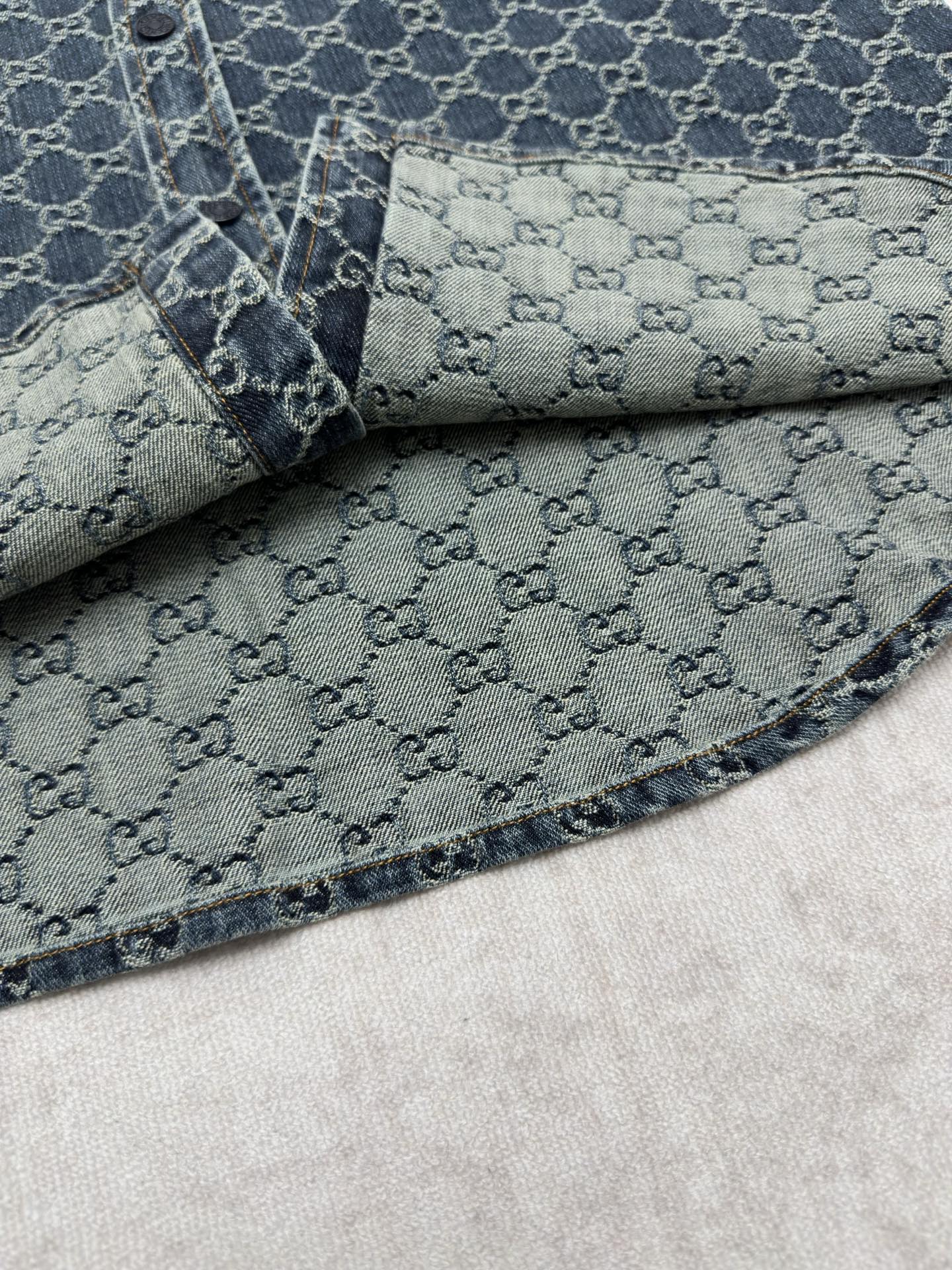 Gucci Denim Jacquard Shirt