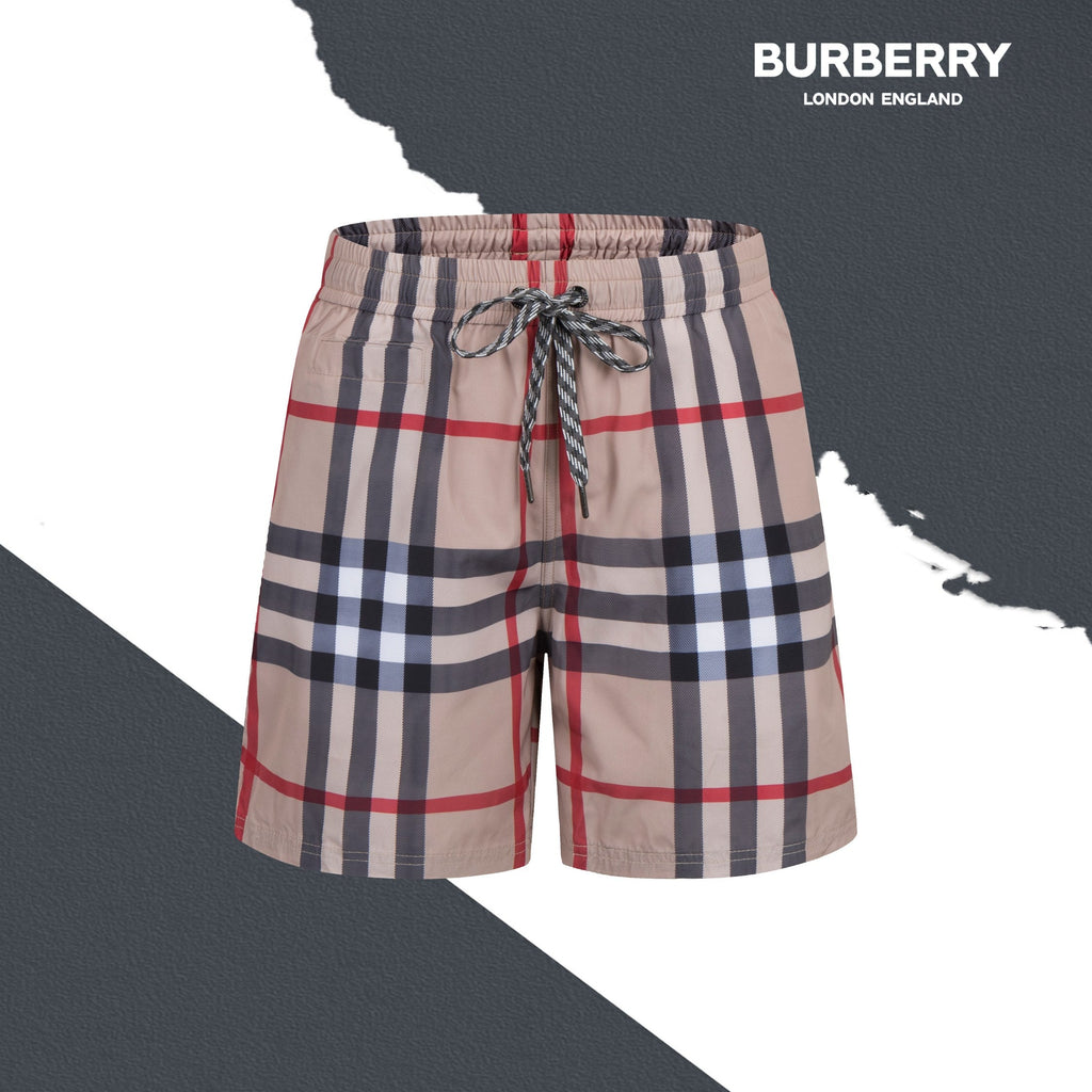 Burberry check beach shorts