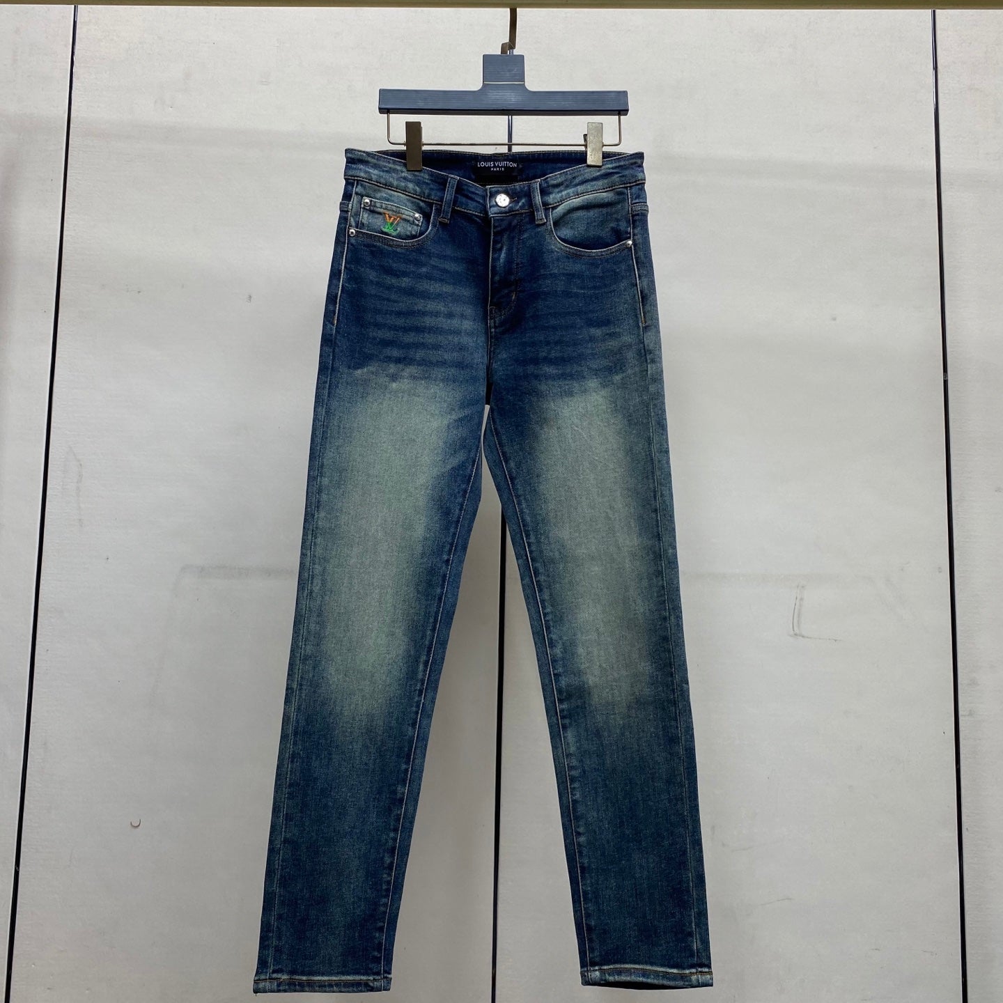 LV Slim Fit Straight-Leg Jeans