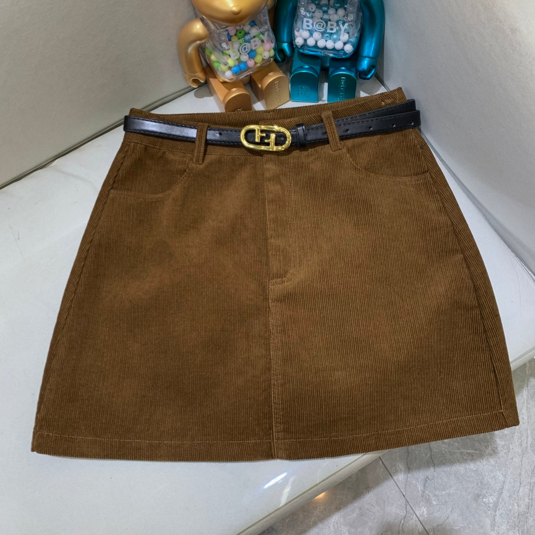 Fendi Carduroy Skirt