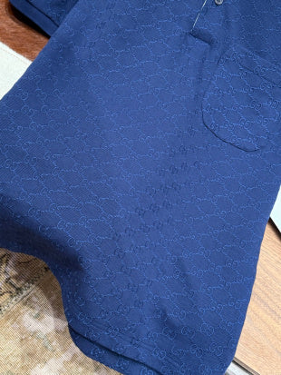 Gucci Vintage Jacquard Stretch Cotton Shirt