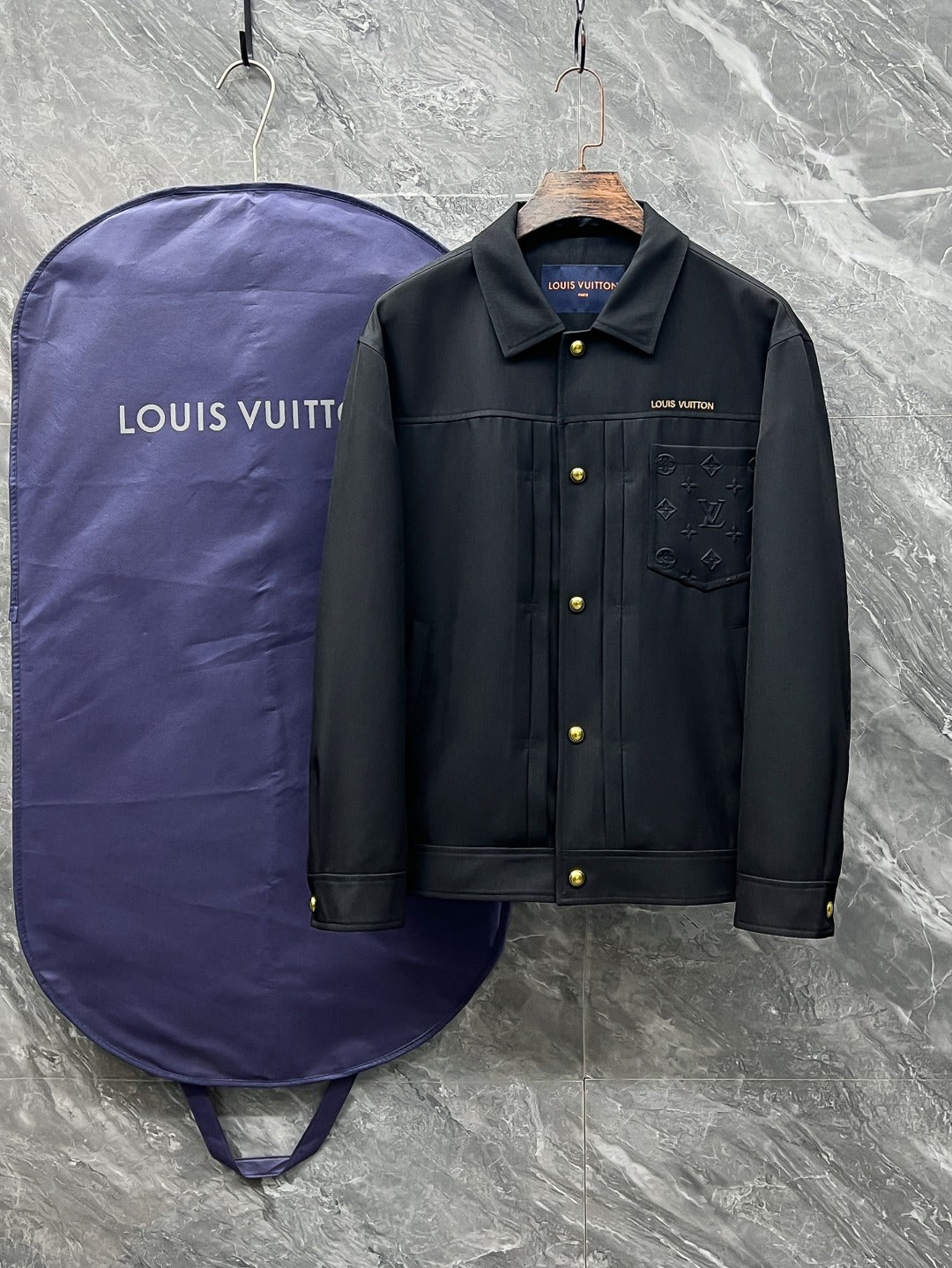 LV Mulberry Silk Acetate Embossed Jacket