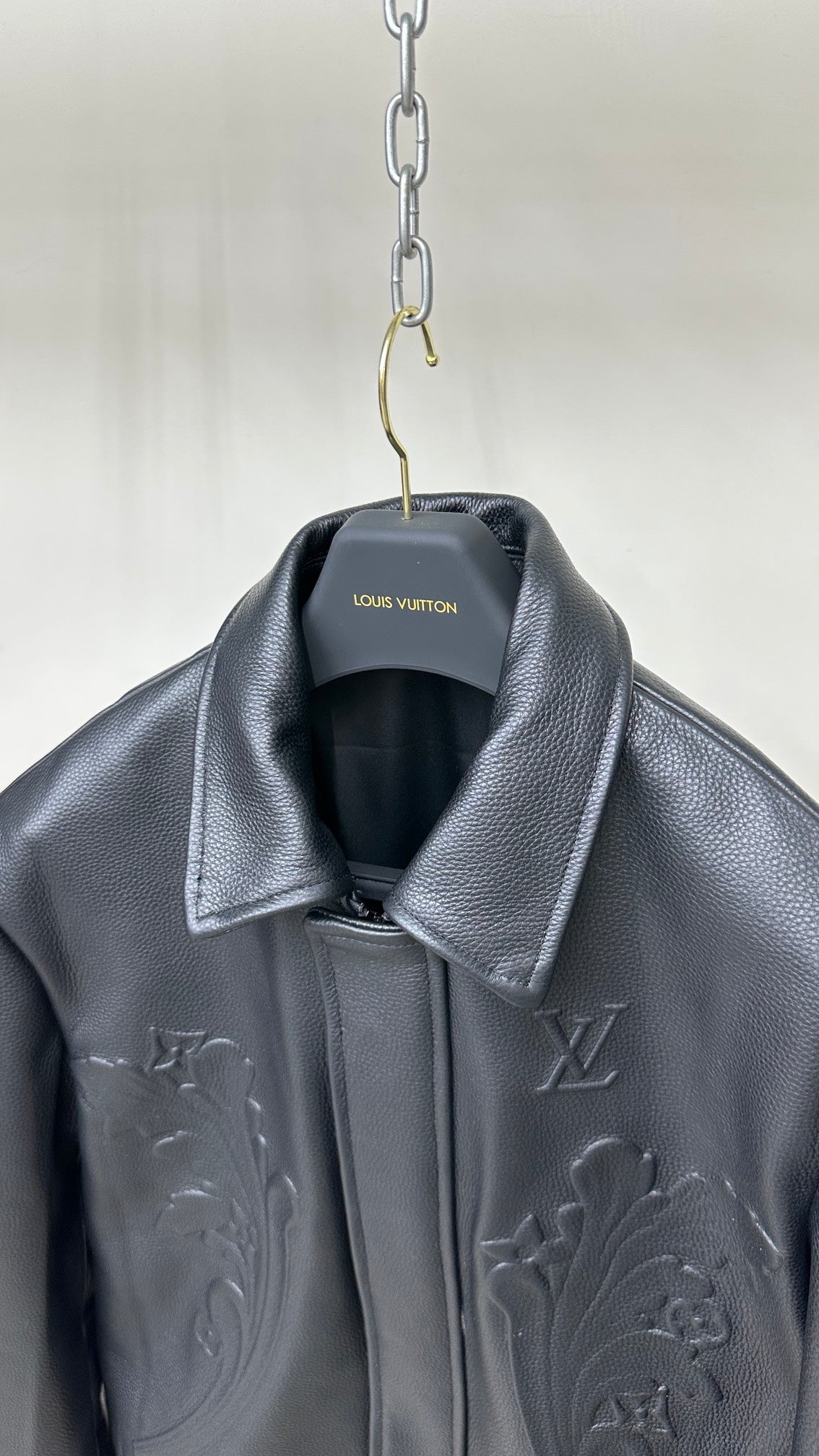 LV Embossed Leather Jacket