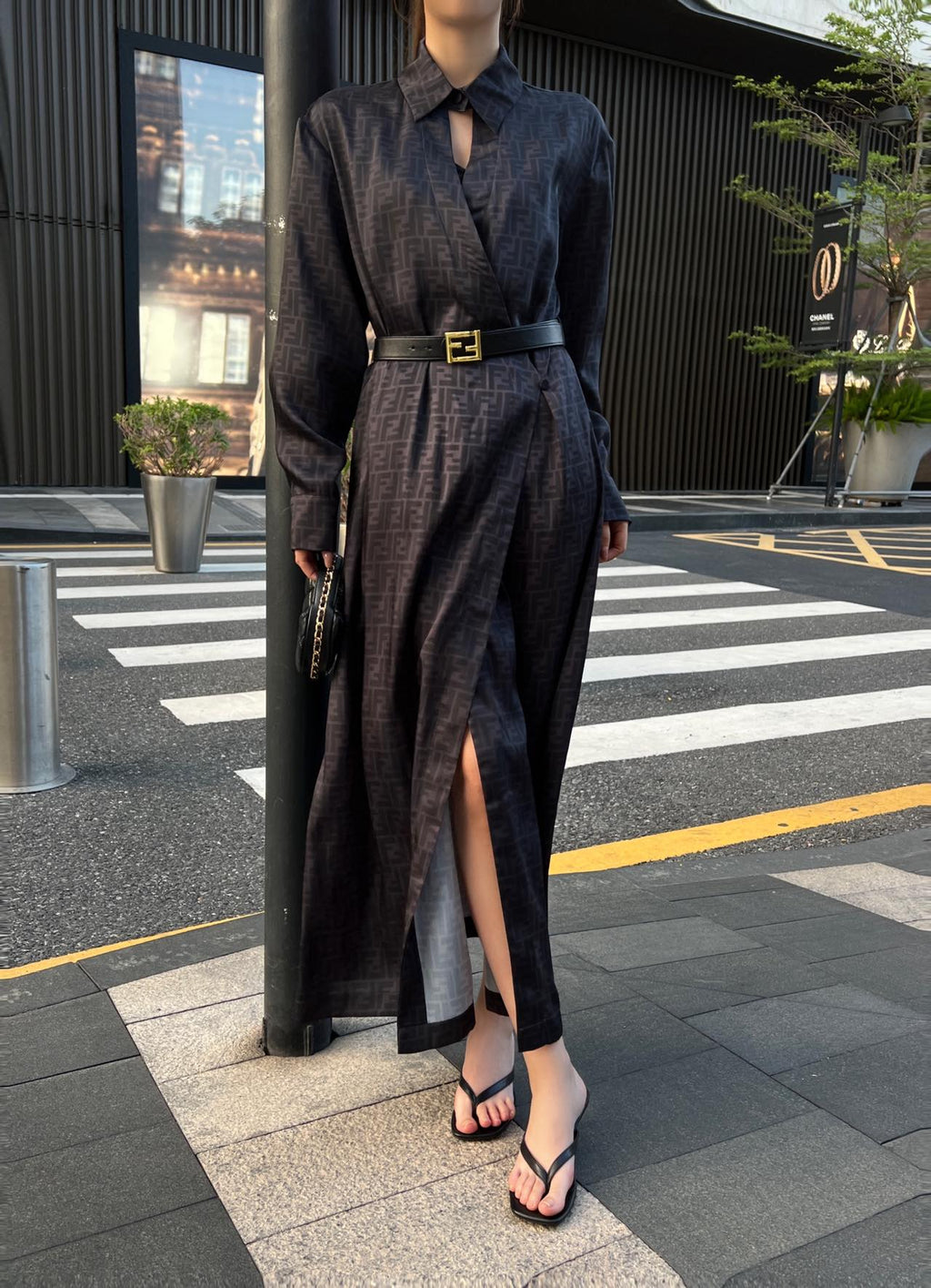 Women's Fendi Parent-Style Monogram Dress with Belt!