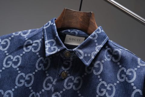 Gucci All-over GG Denim Shirt/Jacket