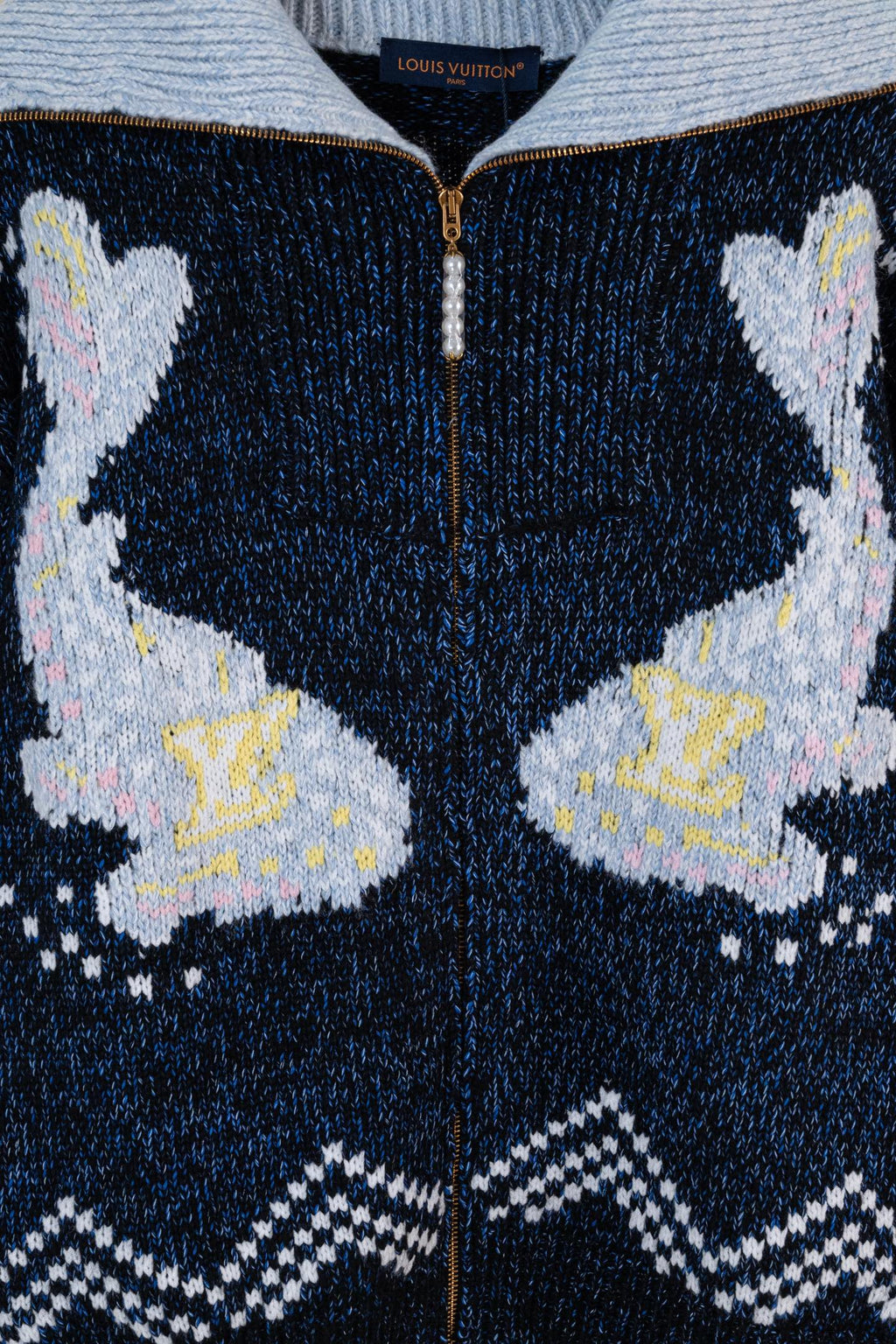 LV Pharrell &  Nigo Collection Zipper Knit Jacket