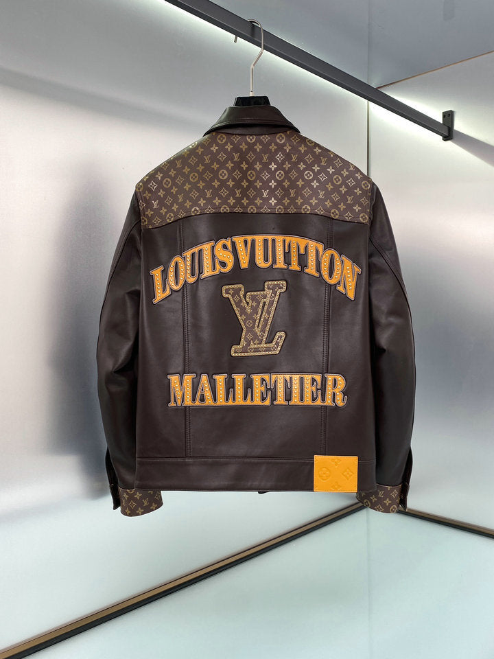 LV RUNWAY DOWN LEATHER JACKET