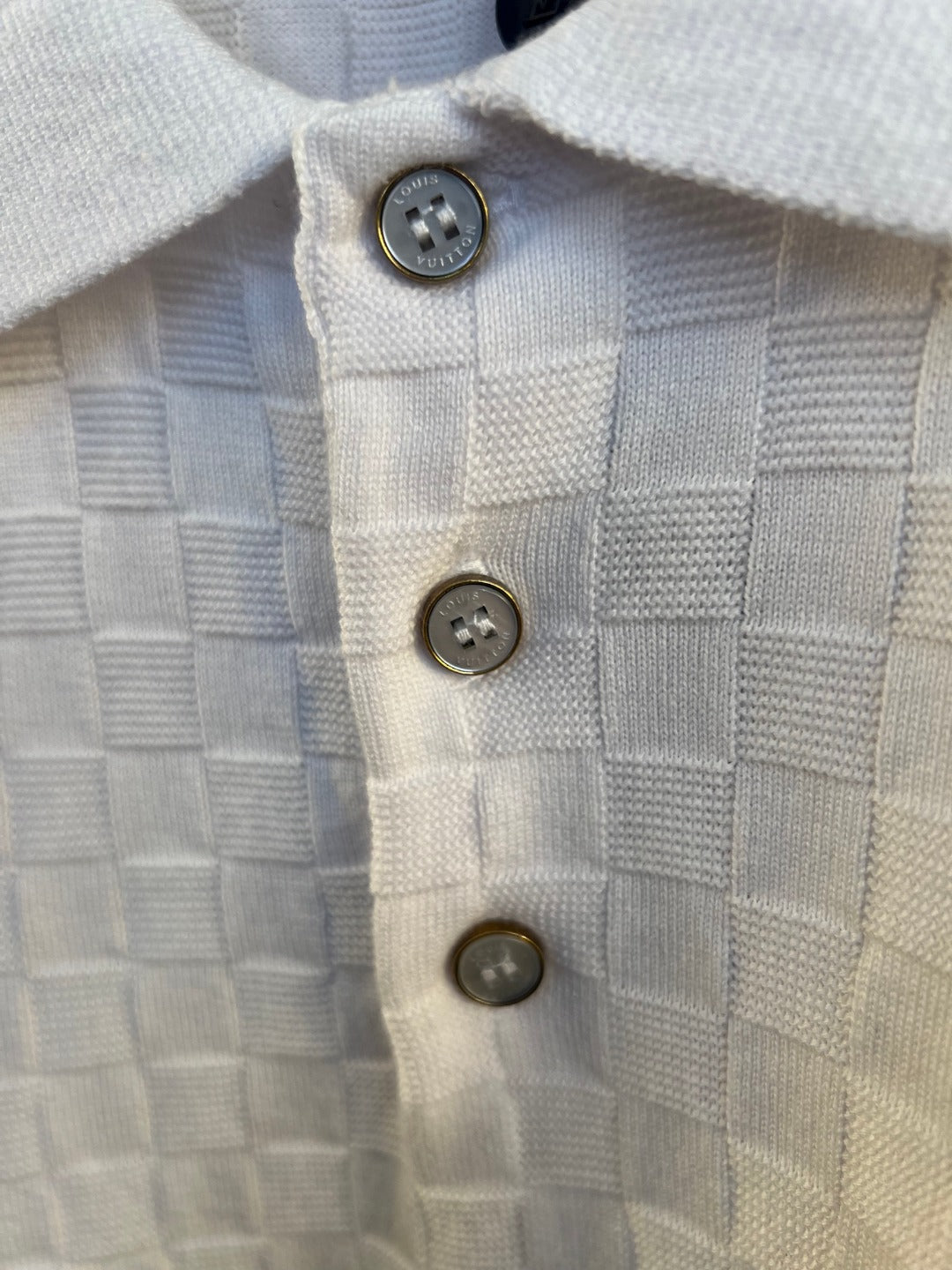 LV Jaquard Knit Short sleeve Polo Shirt