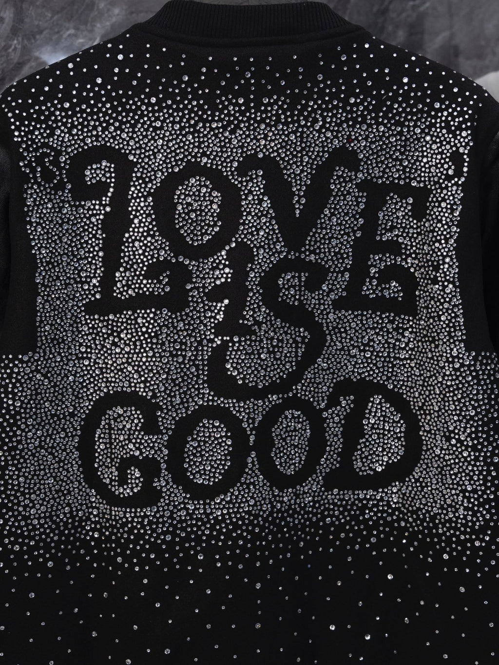 GOODBRAND Good Starry Sky Rhinestone Letter Jacket