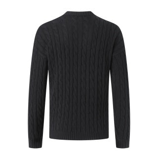 Prada Embroidered Cable Knit Sweater