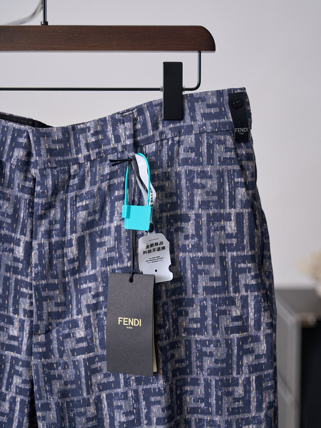 Fendi All-over FF Denim Shorts
