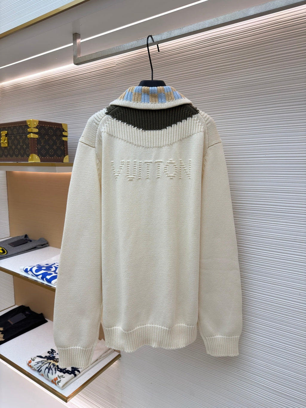 LV Knit Zip-Up Sweater