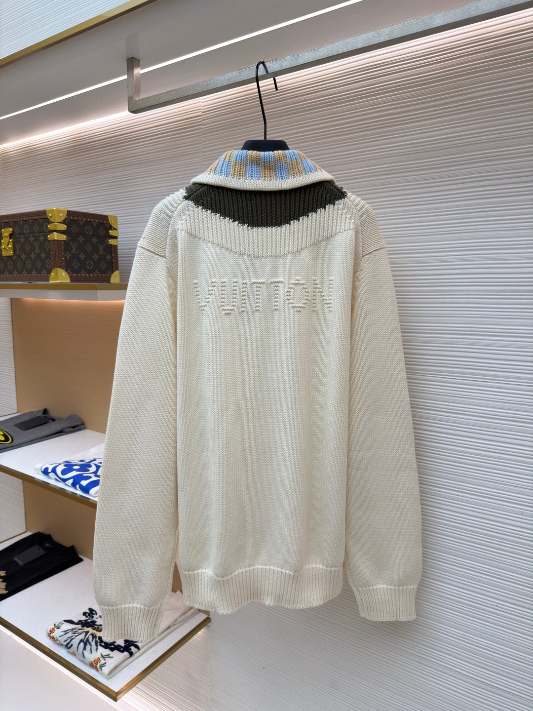 LV Knit Zip-Up Sweater