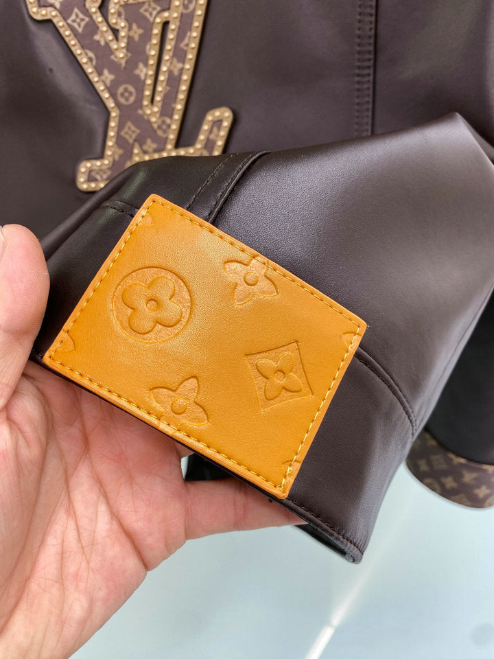 LV RUNWAY DOWN LEATHER JACKET