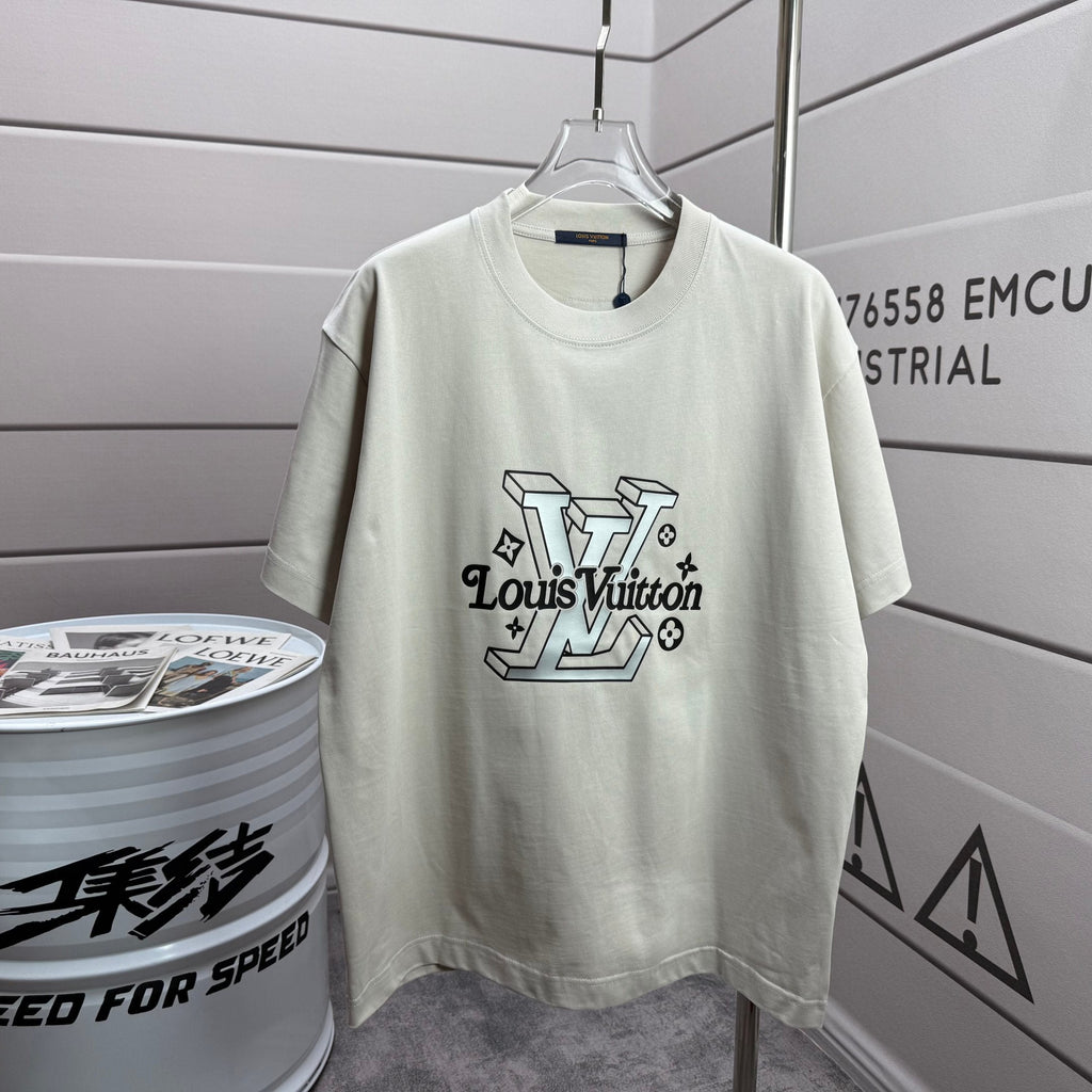 LV 3D Silicon Cotton T-Shirt