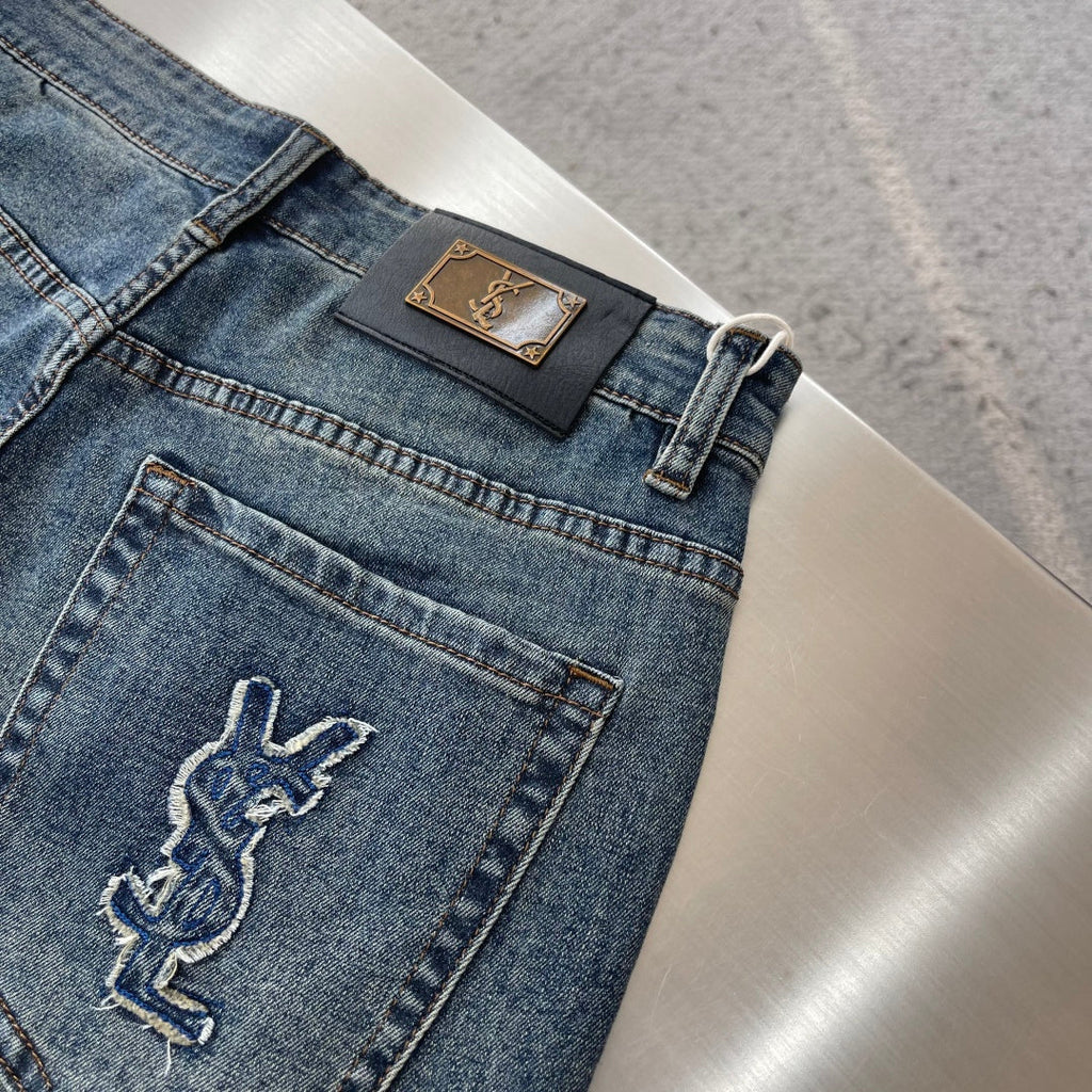 YSL Slim Straight Leg Denim Jeans
