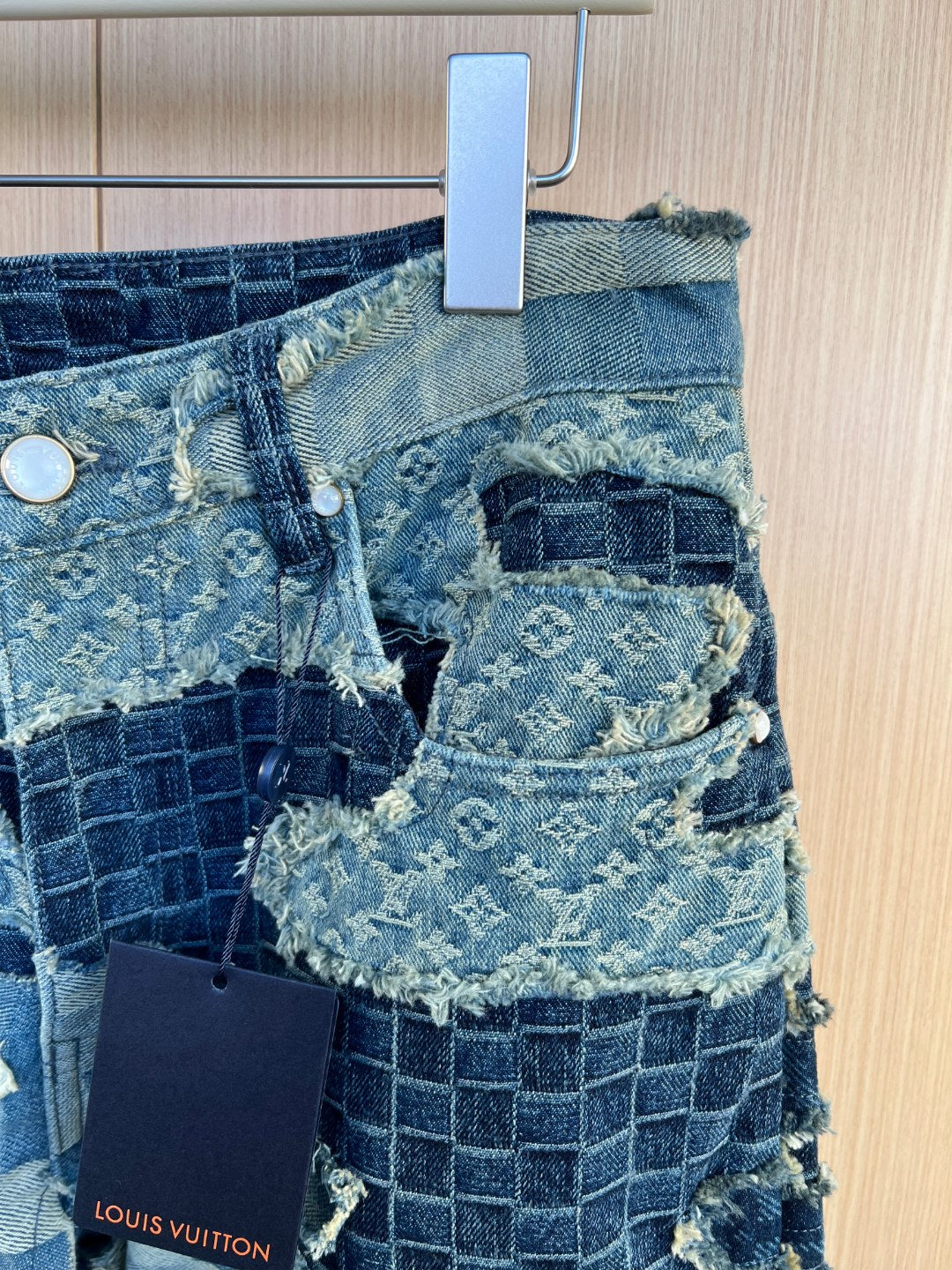 LV Denim Heavy-Duty  Patchwork Jeans