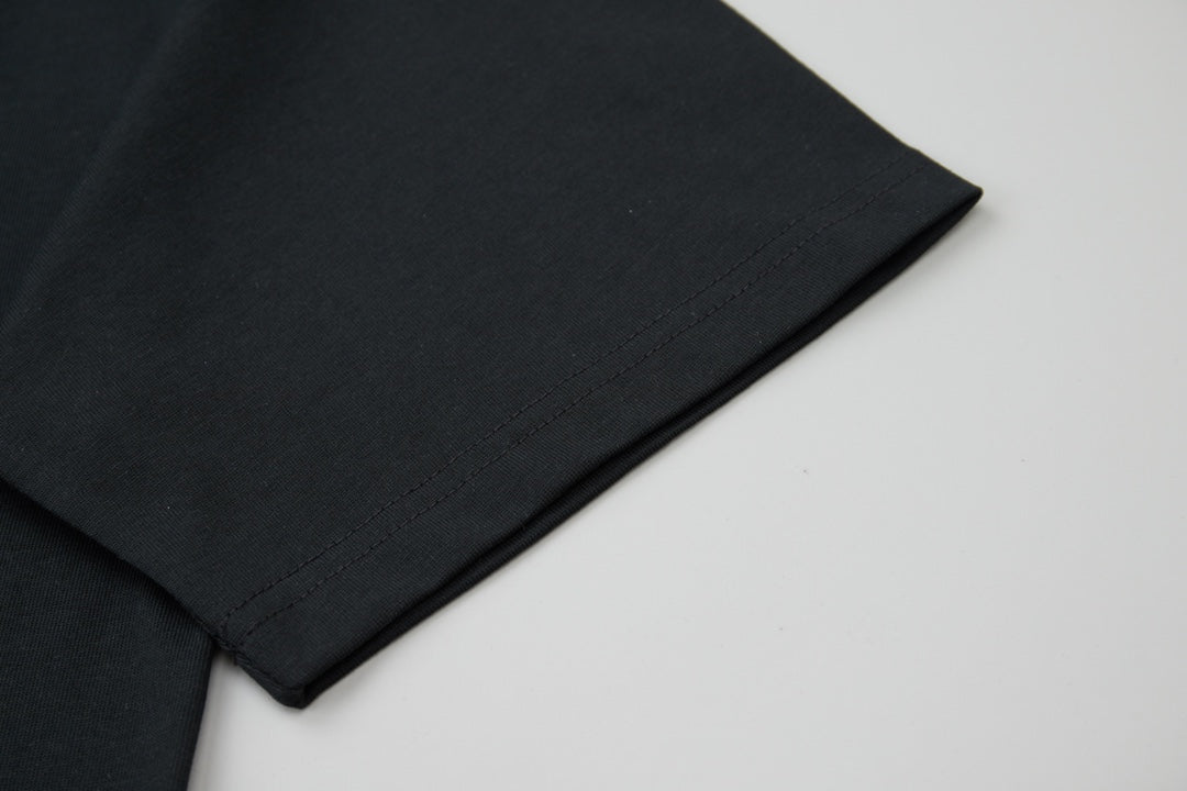 LV Denim Patchwork Embroidered T-Shirt