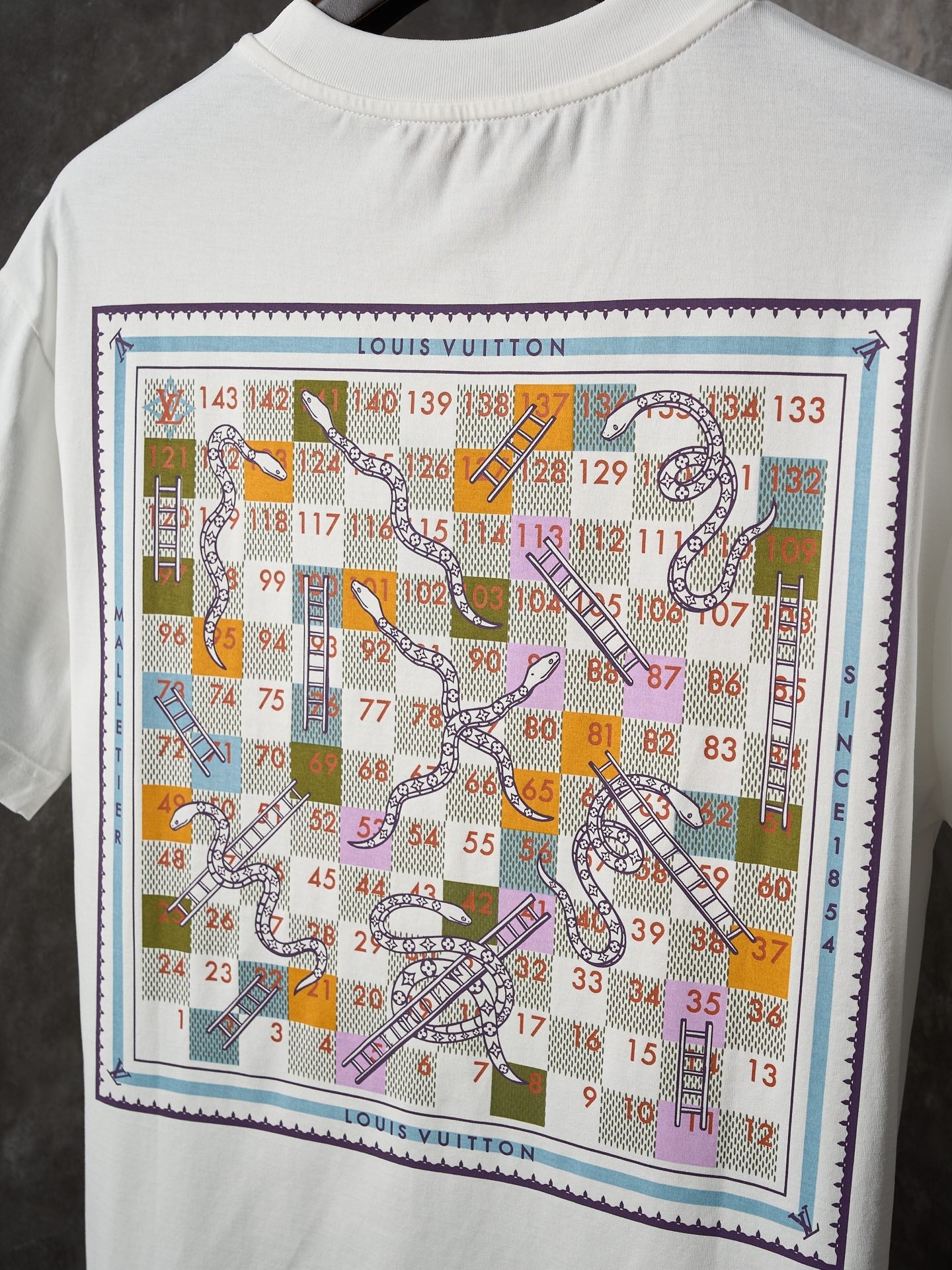 LV checkeredboard snake Print T-Shirt