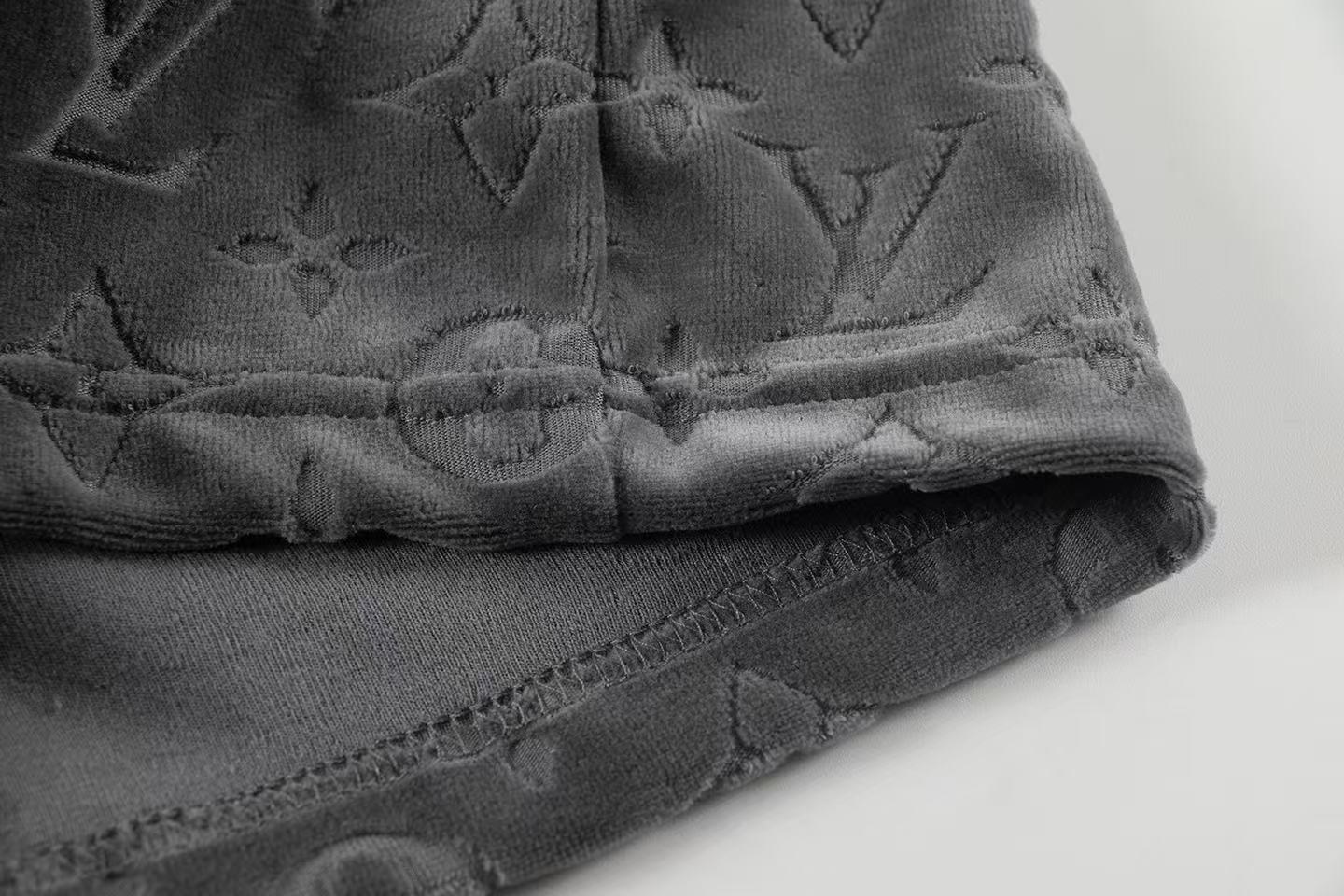 LV Monogram jacquard velvet shorts