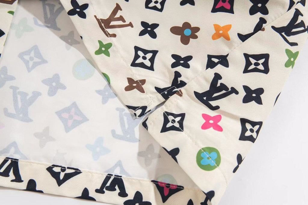 LV Print Mulberry Silk Shirt