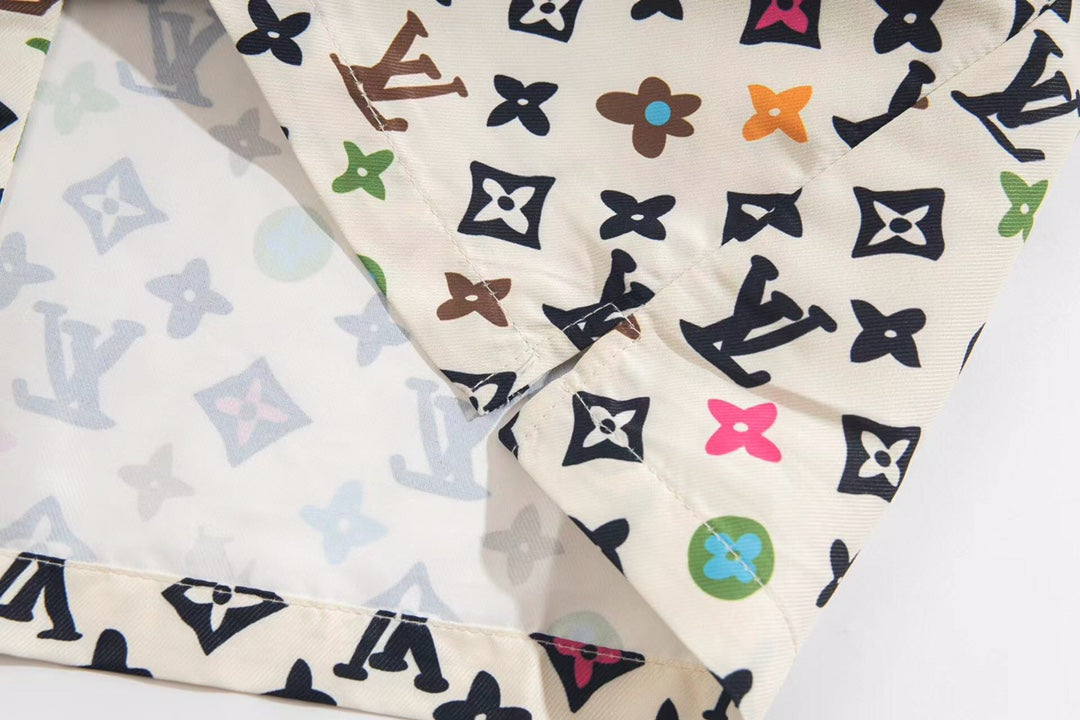 LV Print Mulberry Silk Shirt