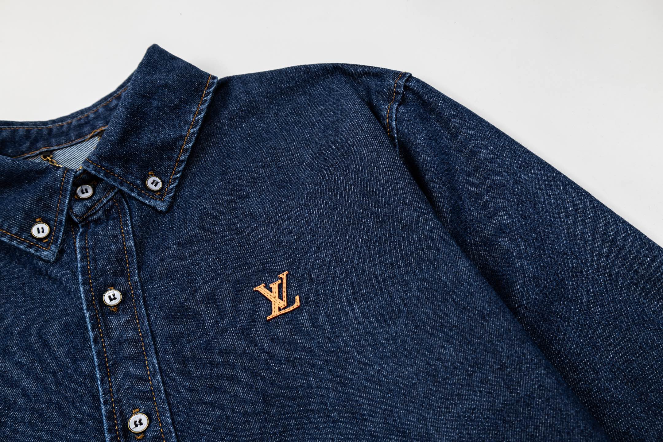 LV Denim Long Sleeve Shirt