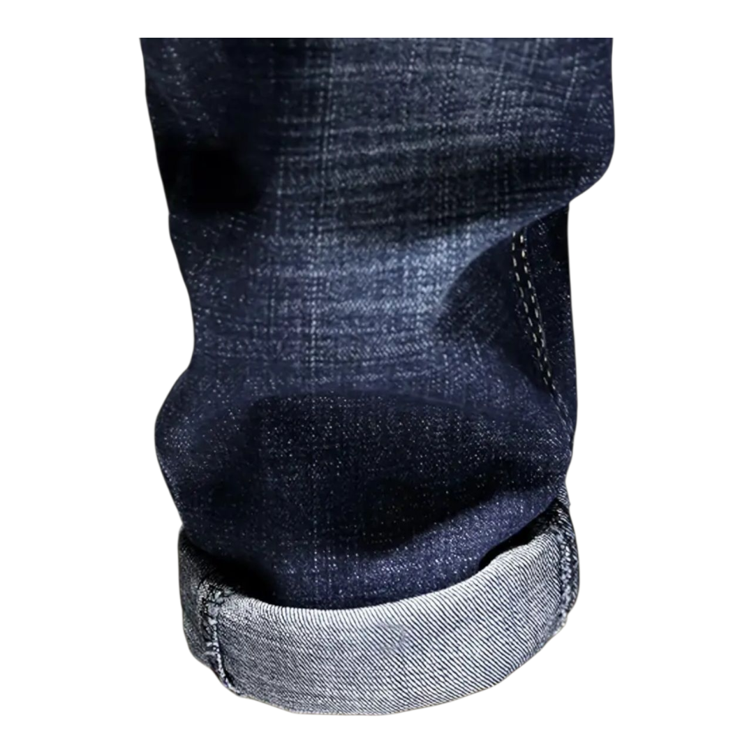 Designer embroidered stretch jeans