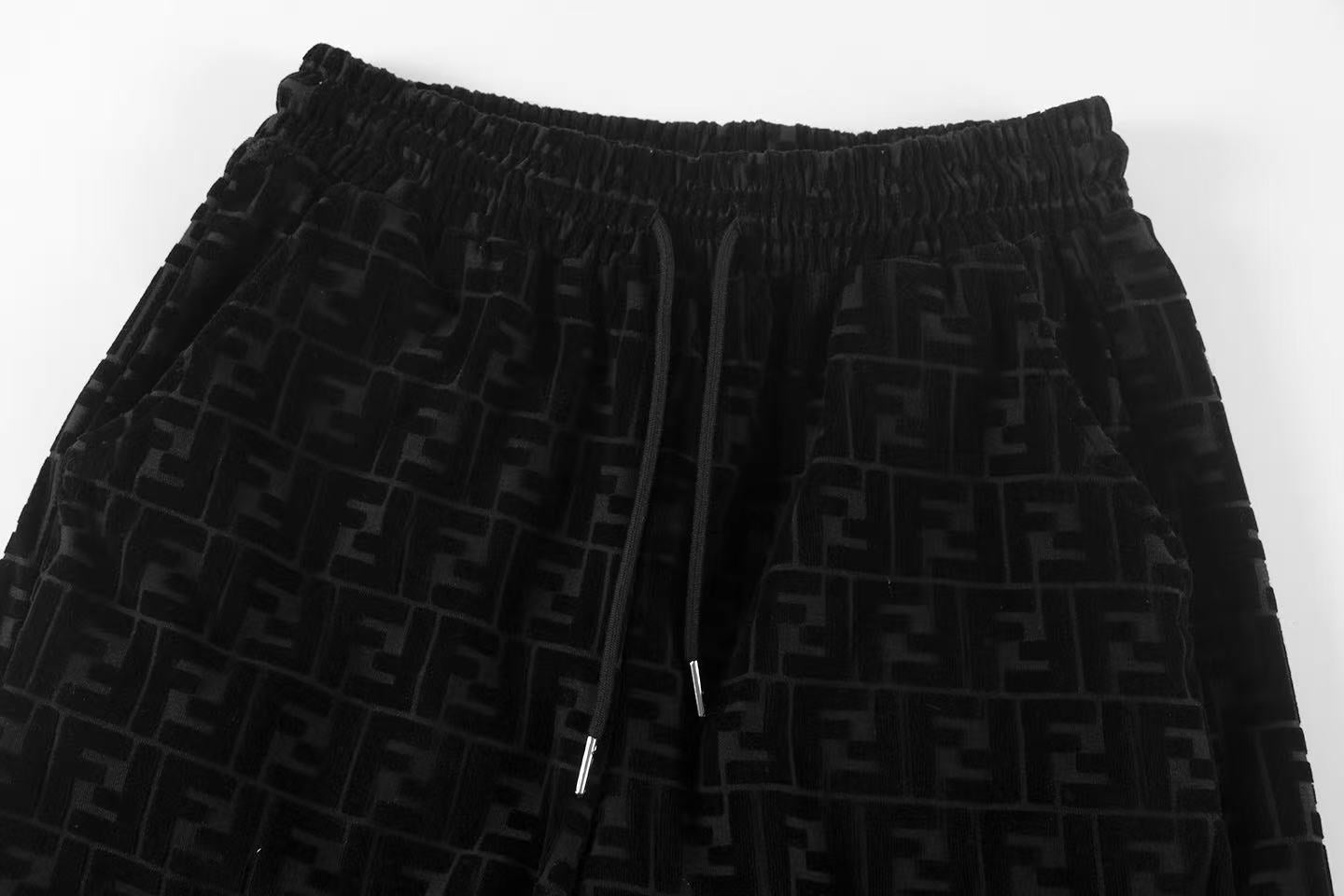 Fendi Mongram Jacquard Velvet Shorts