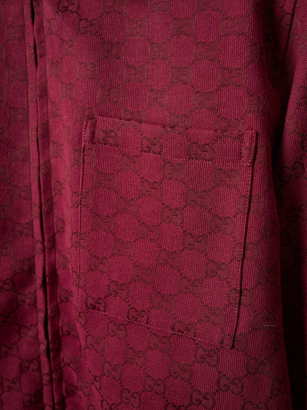 GG Jacquard Canvas Jacket with Chain Collar