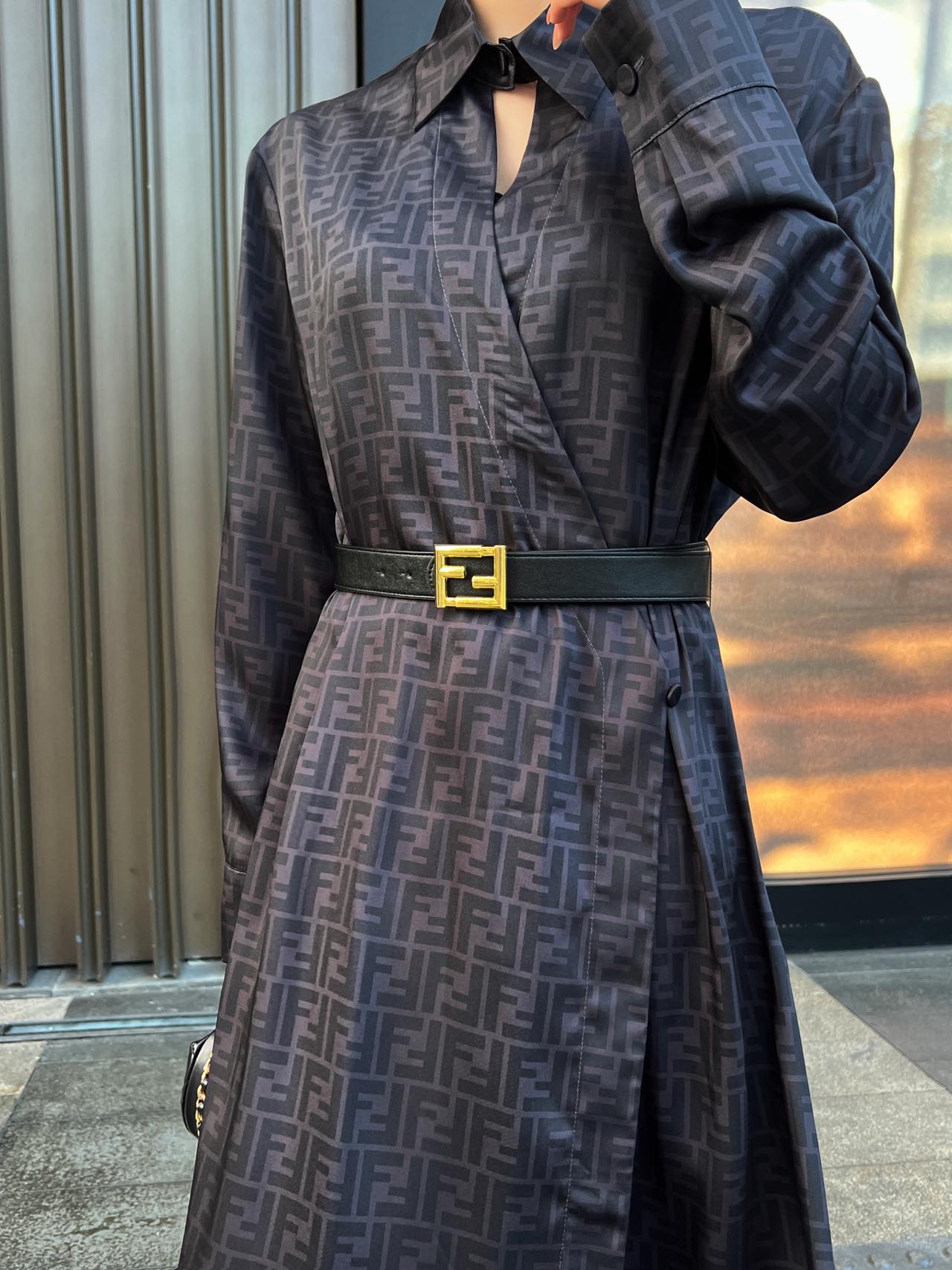 Women's Fendi Parent-Style Monogram Dress with Belt!