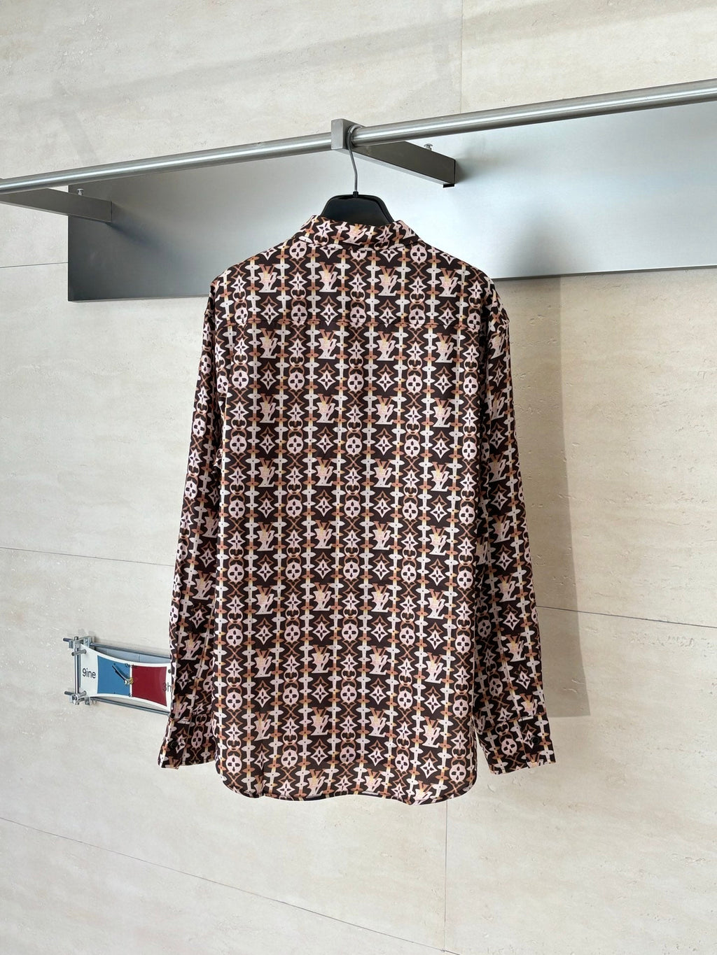 LV Monogram Long-Sleeved Silk Shirt