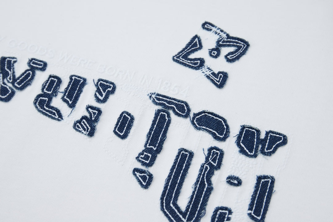 LV Denim Patchwork T-Shirt