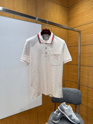 Gucci Vintage Jacquard Stretch Cotton Shirt