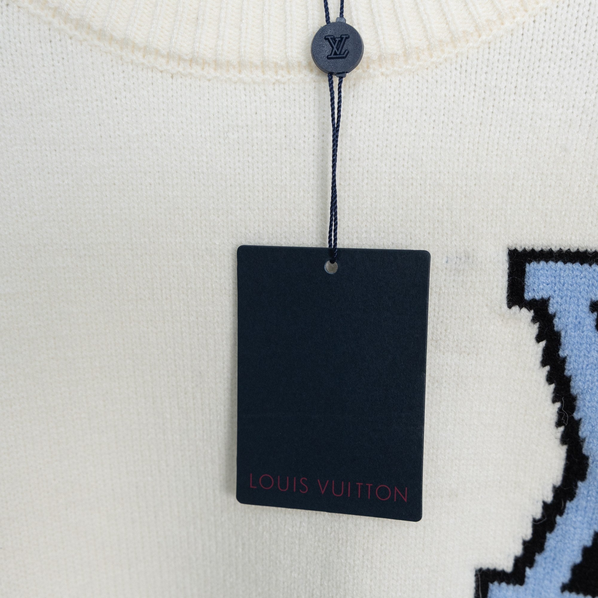 LV Jacquard Wool Knit Sweater