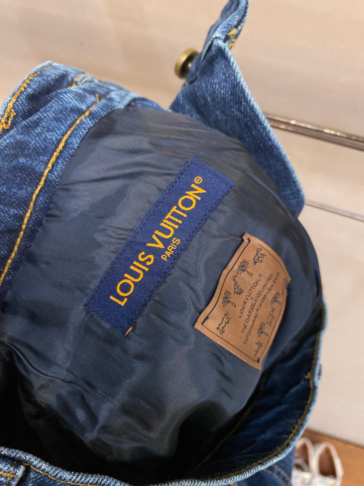 LV Animal Embroidered Denim Jeans