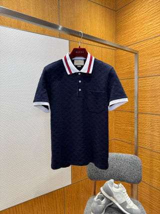 Gucci Vintage Jacquard Stretch Cotton Shirt