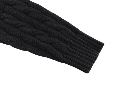 Prada Embroidered Cable Knit Sweater