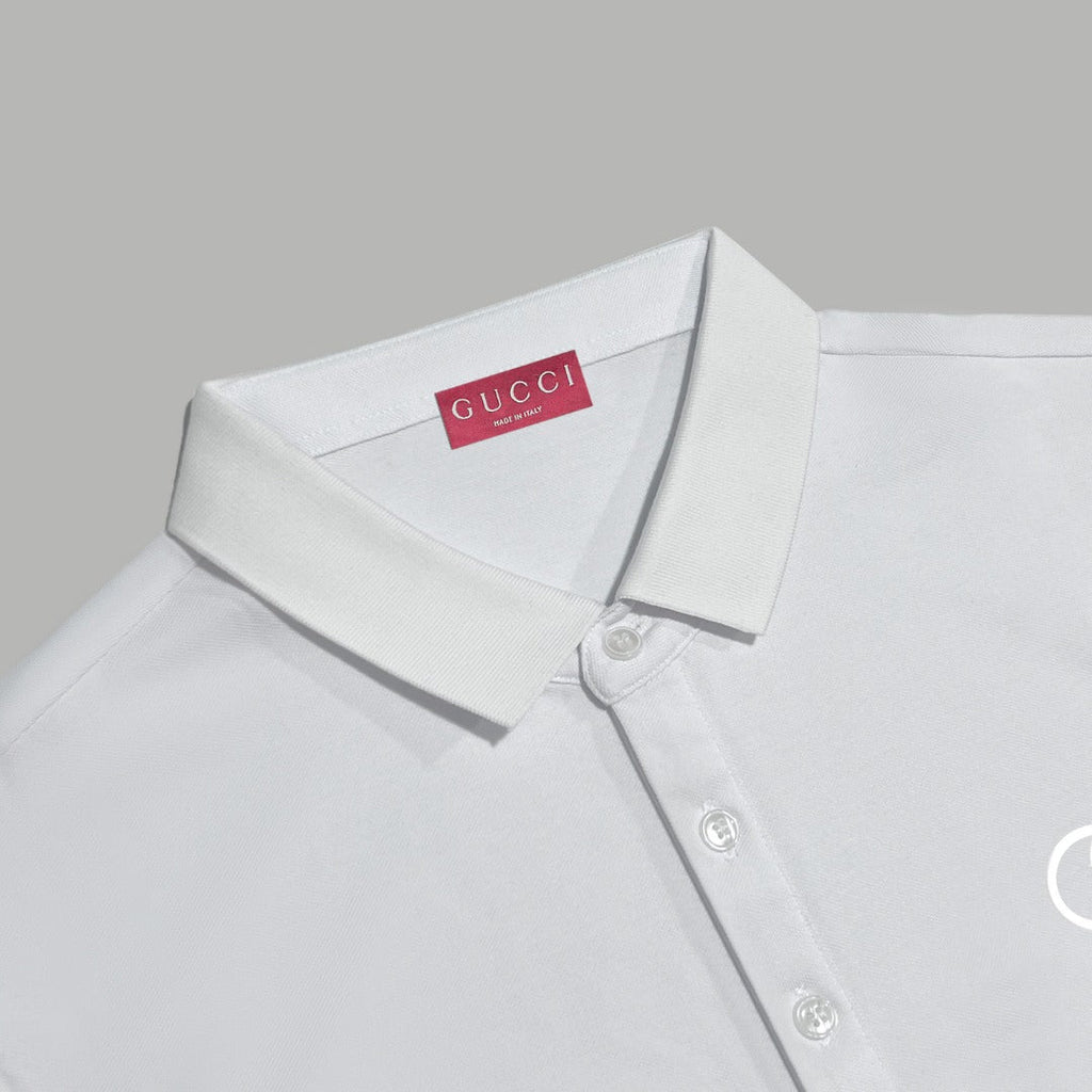 Gucci foam letter lapel  Polo shirt