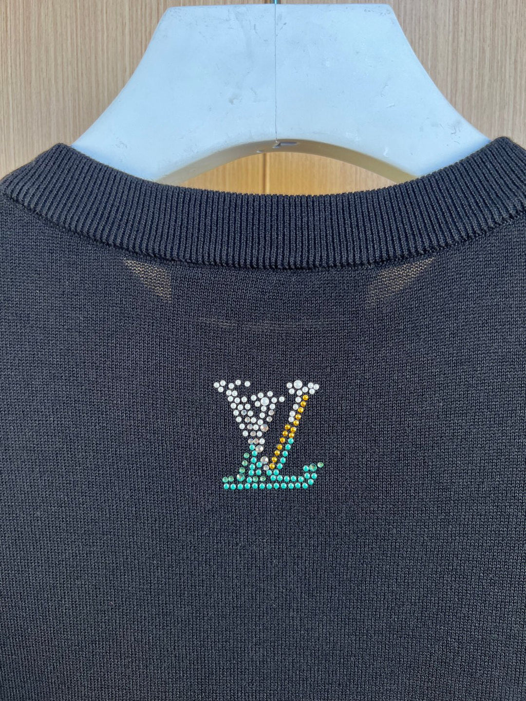 LV Diamond Knitted Short Sleeve T-shirt