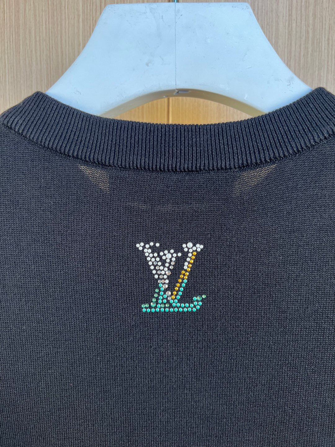LV Diamond Knitted Short Sleeve T-shirt