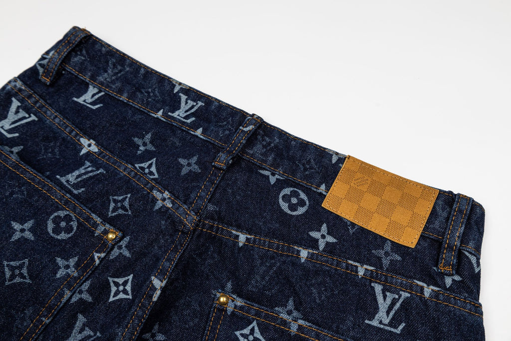 LV Denim Straight-Leg Jeans