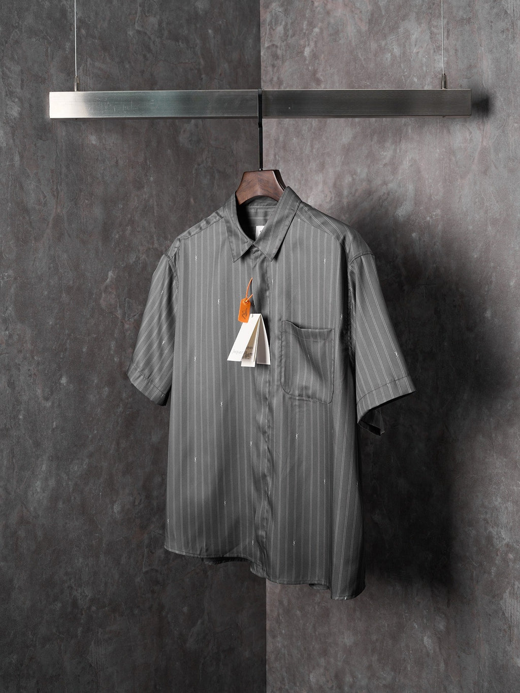 YSL Striped Jacquard Silk T-Shirt