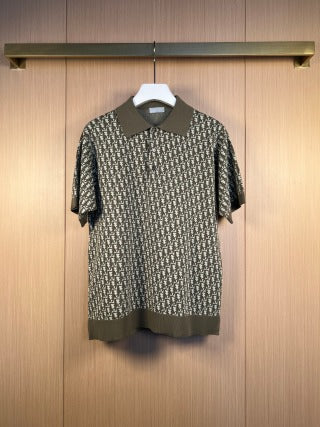 Dior Oblique Knit Polo Shirt