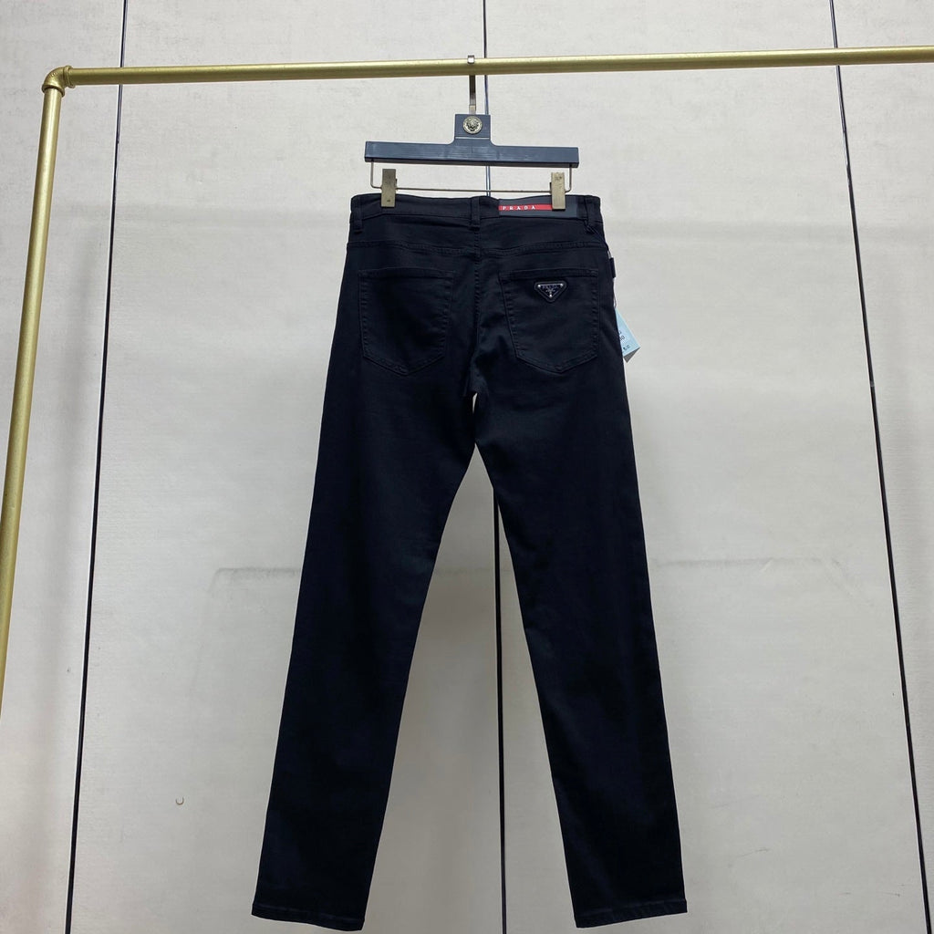 Prada Black Denim Fitted Jeans