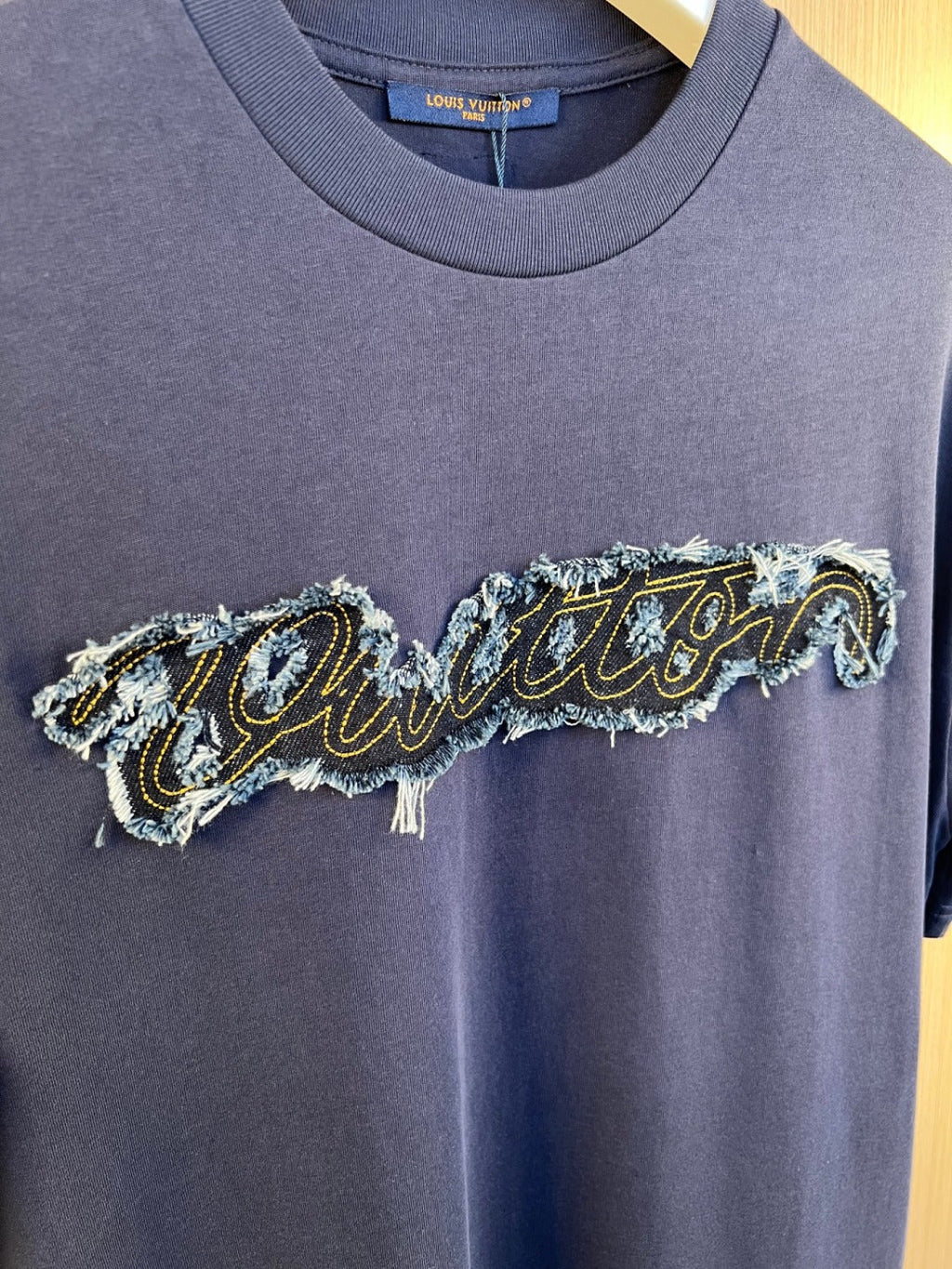 LV Denim Embroidered T-Shirt