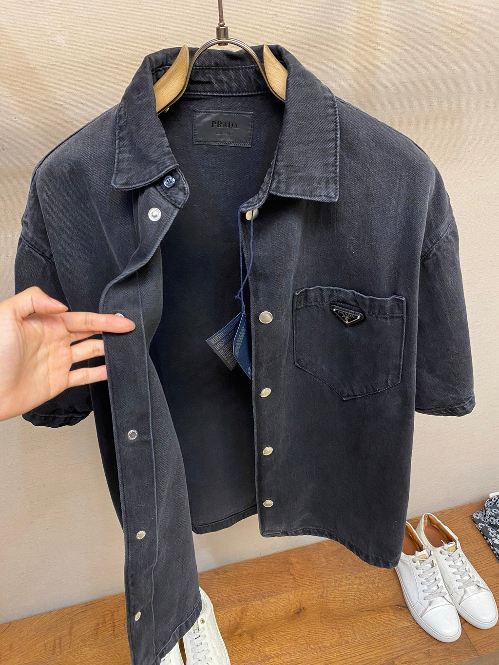 Prada Denim Shirt Sleeve Shirt